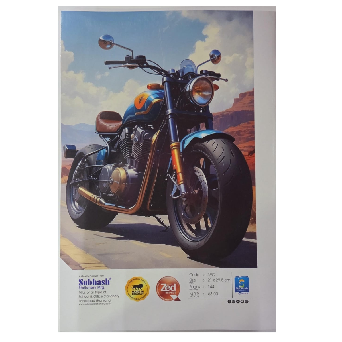 A4 SIZE SOFT COVER LONG NOTE BOOK/ 144 PAGES/PACK OF 10PCS - Image 2