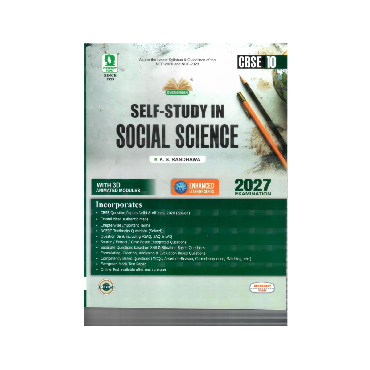 Evergreen Self-Study in Social Science for CBSE Class 10, 2027