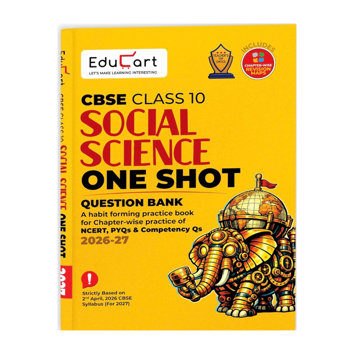 Educart One-shot Social Science CBSE Class 10 Question Bank 2026-27 (Strictly for Boards Exam 2027)