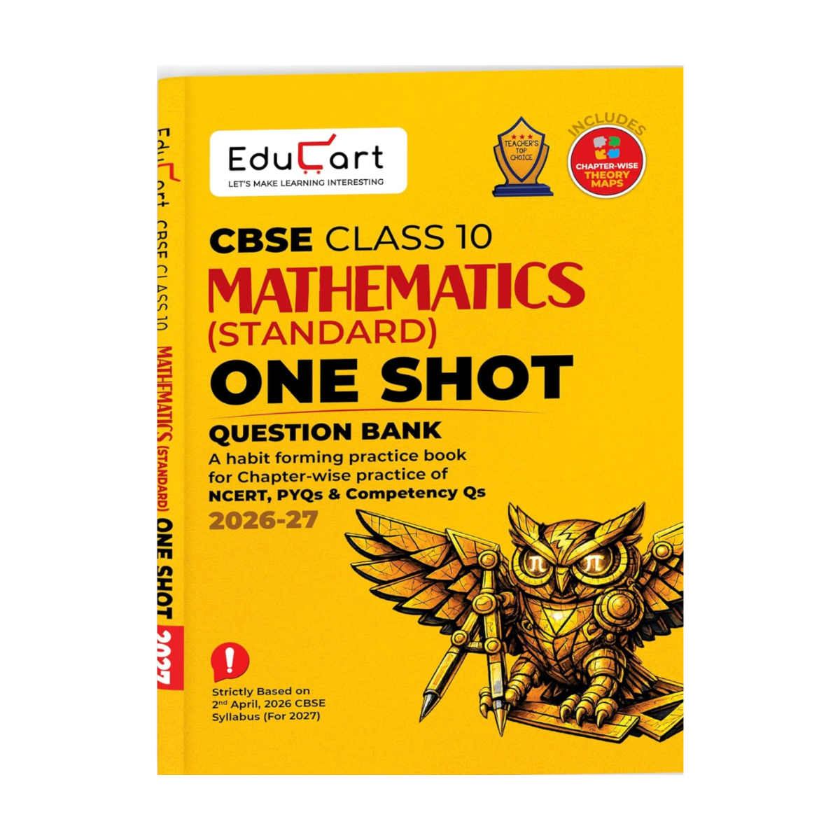 Educart One-shot Mathematics Standard CBSE Class 10 Question Bank 2026-27 (Strictly for Boards Exam 2027)