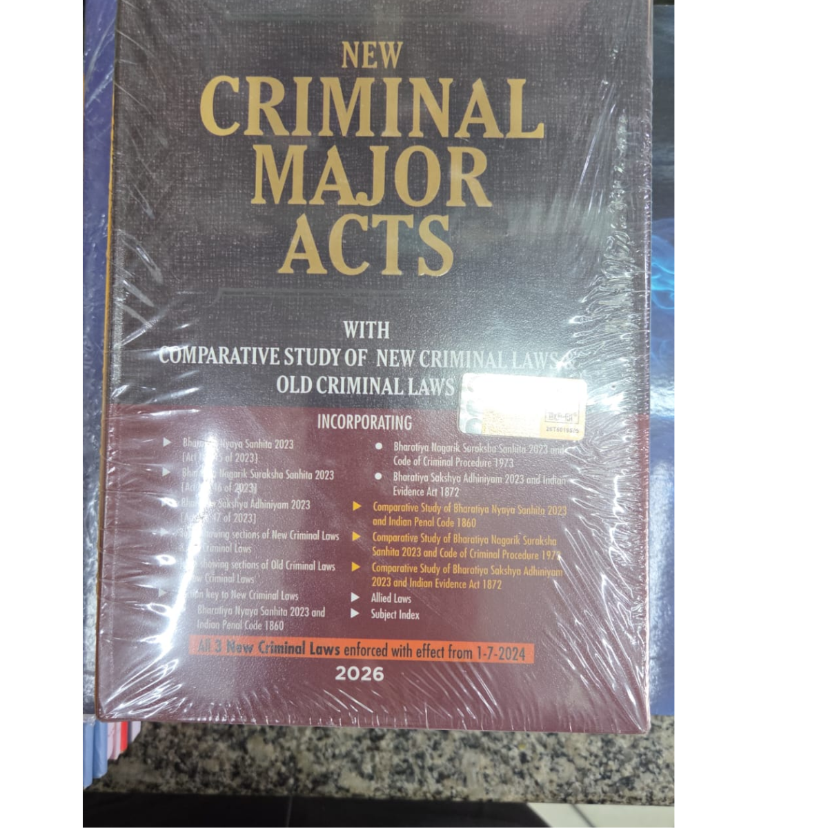 New Criminal Major Acts (With Comparative Study of New Criminal Laws & Old Criminal Laws)